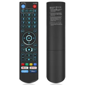 Front and back view of vSeeBox V5 Pro Backlit Remote replacement control